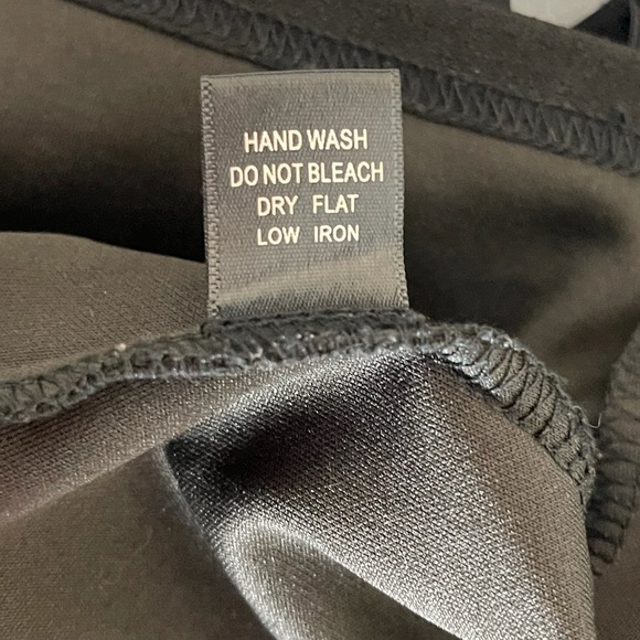 IRIS black half mesh dress size LARGE - Picture 7 of 7